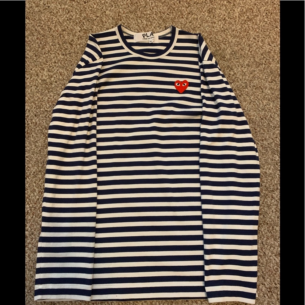 Comme Des Garçons Play
striped heart logo T-shirt